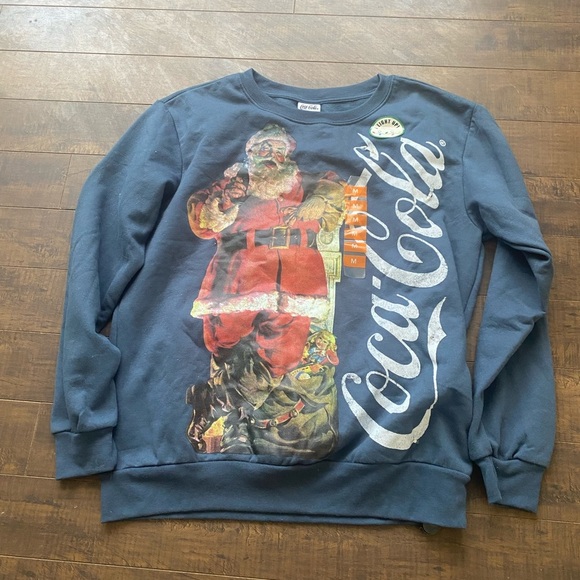 Freeze Blue Coca Cola Santa Crewneck Sweater - Picture 2 of 10